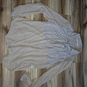 Big Star Cream and Gray Blouse